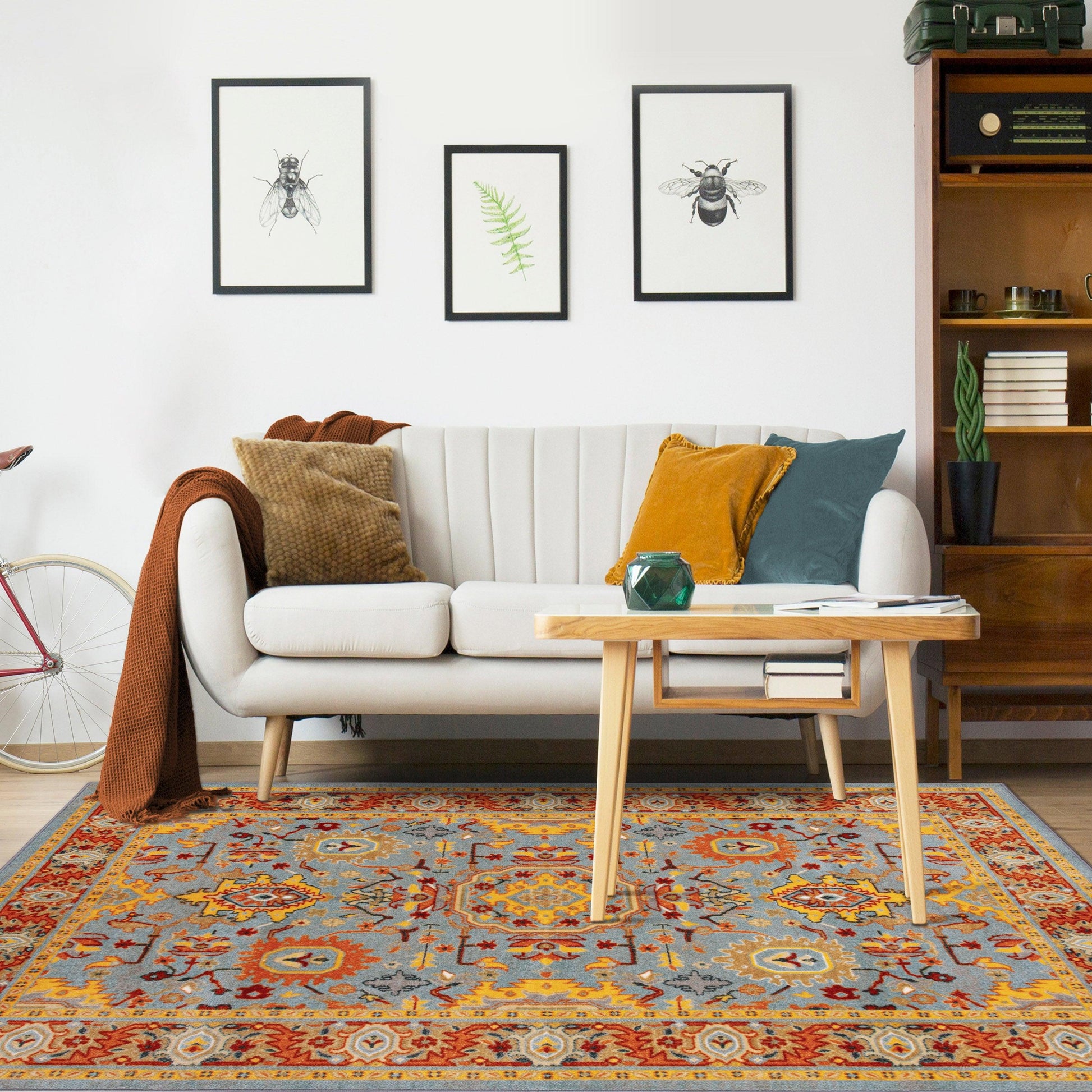 Superior Hadar Geometric Non-Slip Indoor Area Rug or Runner