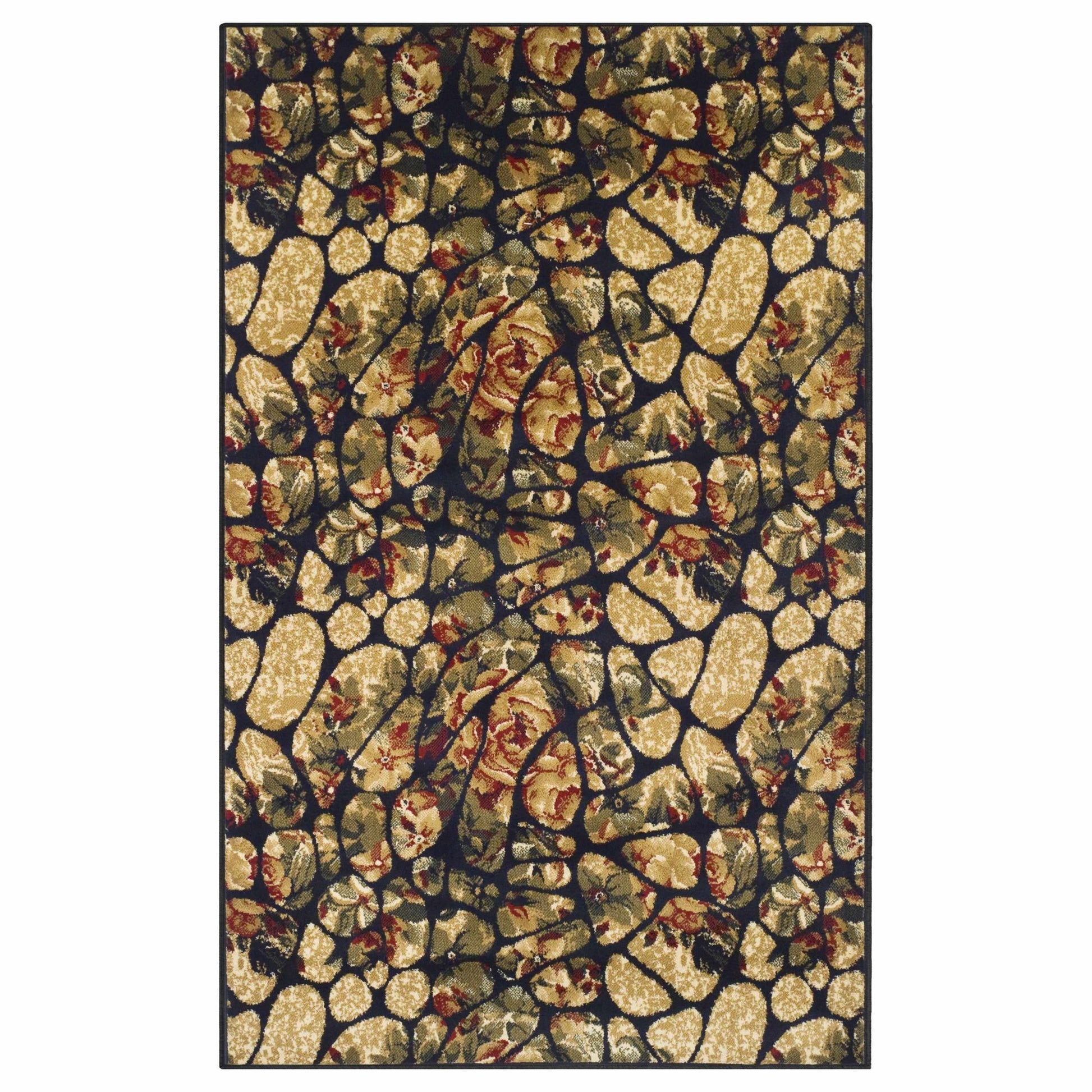 Superior Floral Modern Mosaic Tile Area Rug