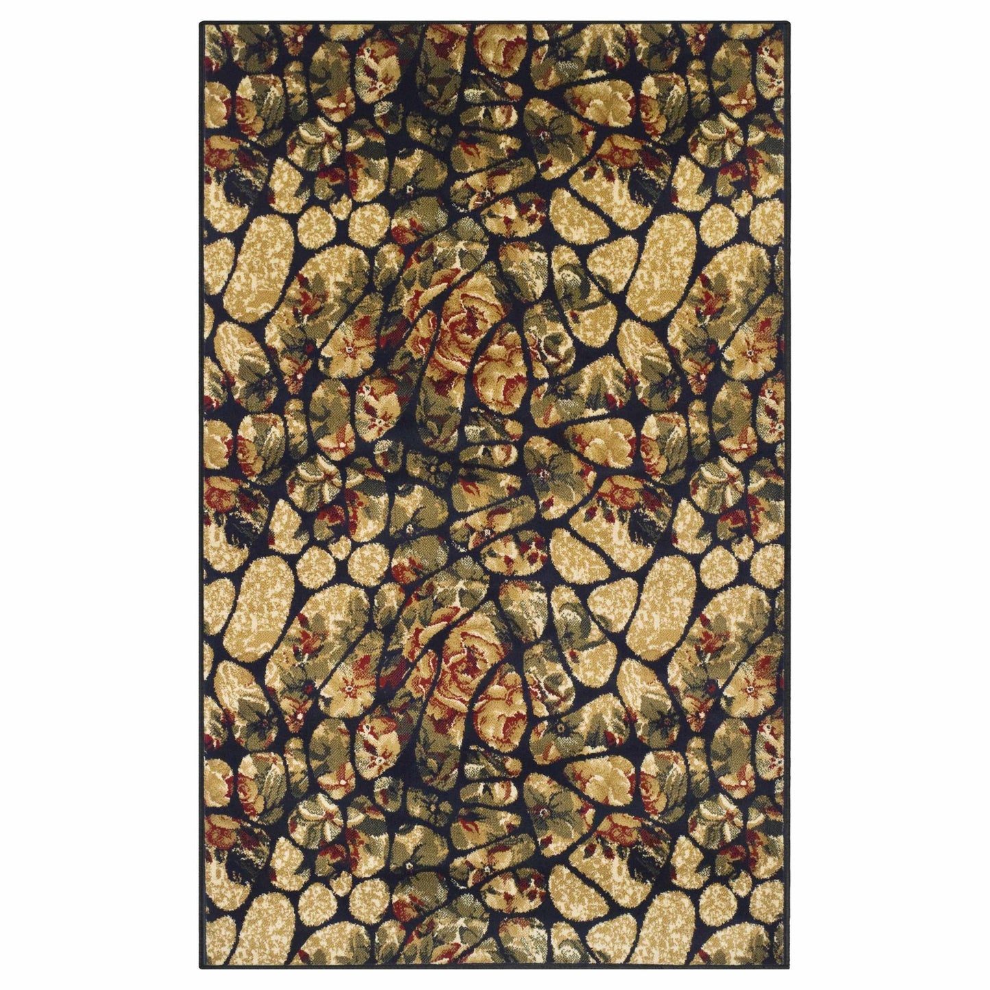 Superior Floral Modern Mosaic Tile Area Rug