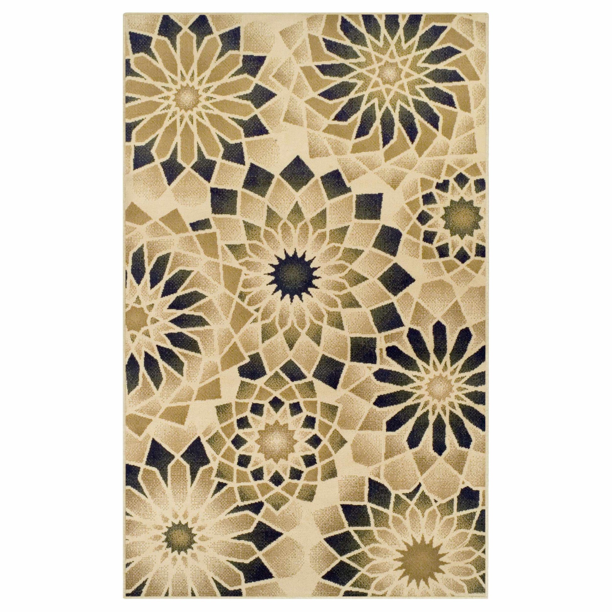 Superior Posy Stained Glass Geometric Modern Area Rug
