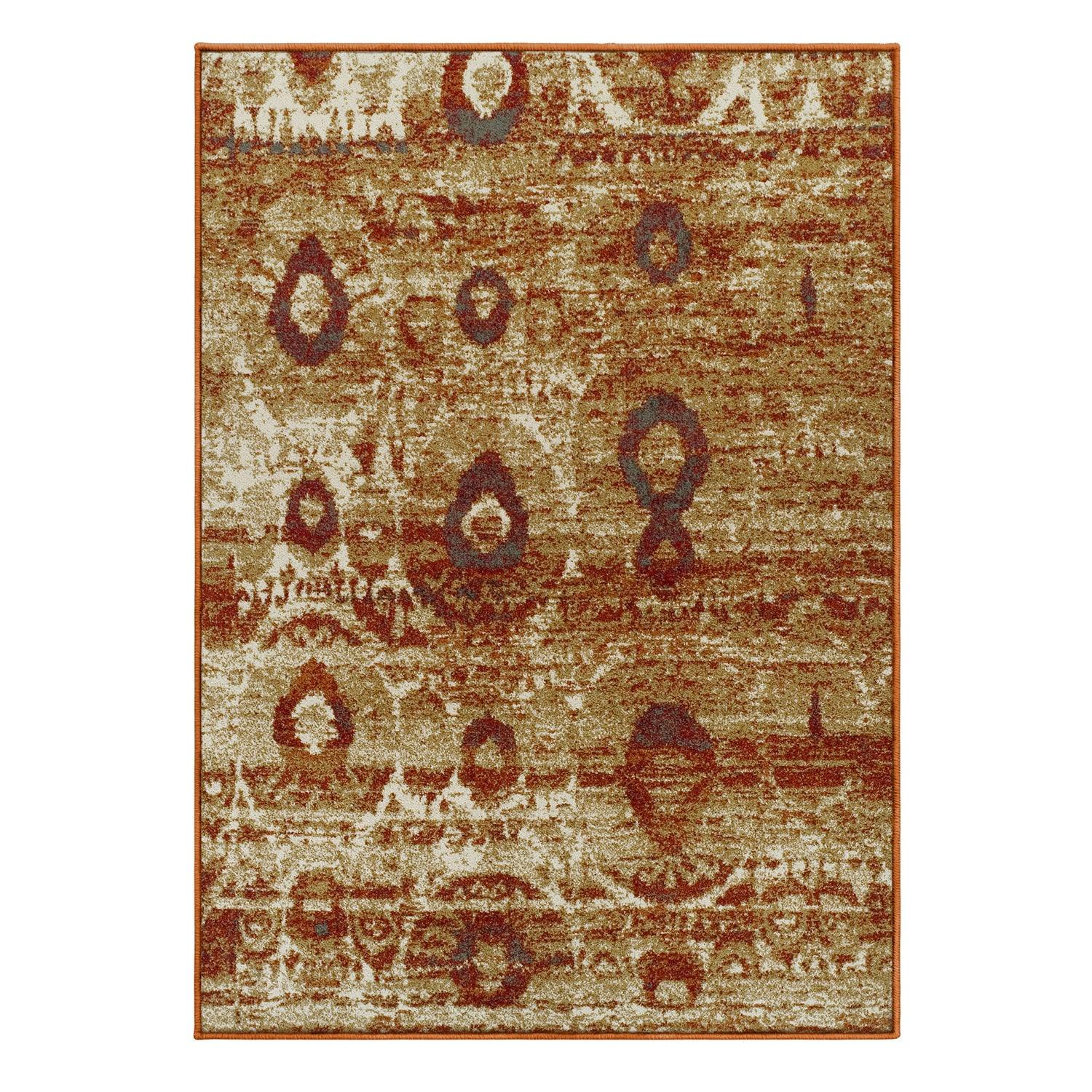 Superior Rosemont Modern Geometric Abstract Indoor Area Rug - Rust