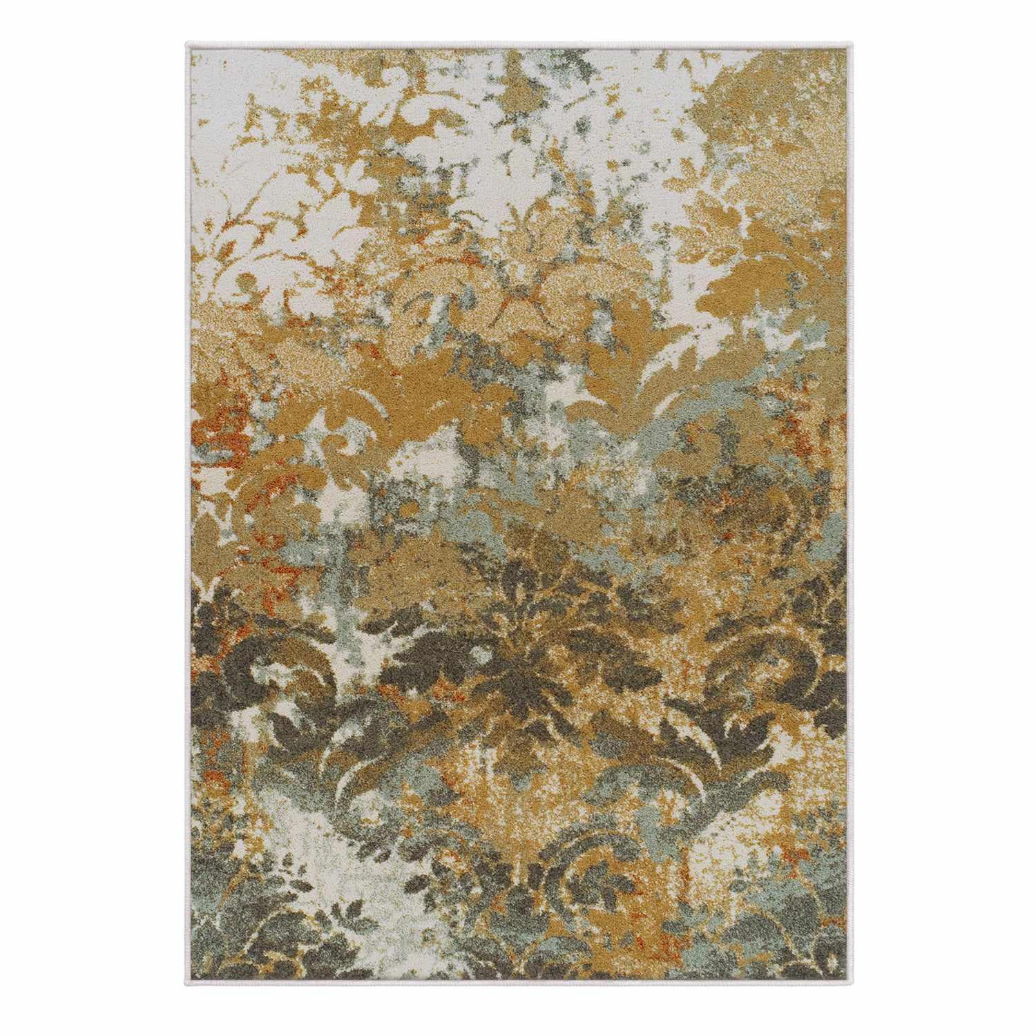 Superior Roslyn Modern Abstract Floral Indoor Area Rug - Beige