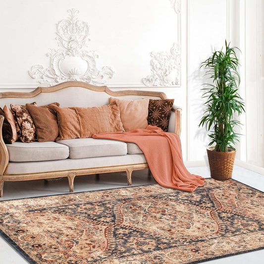 Superior Sibylla Vintage Persian Floral Medallion Indoor Area Rug