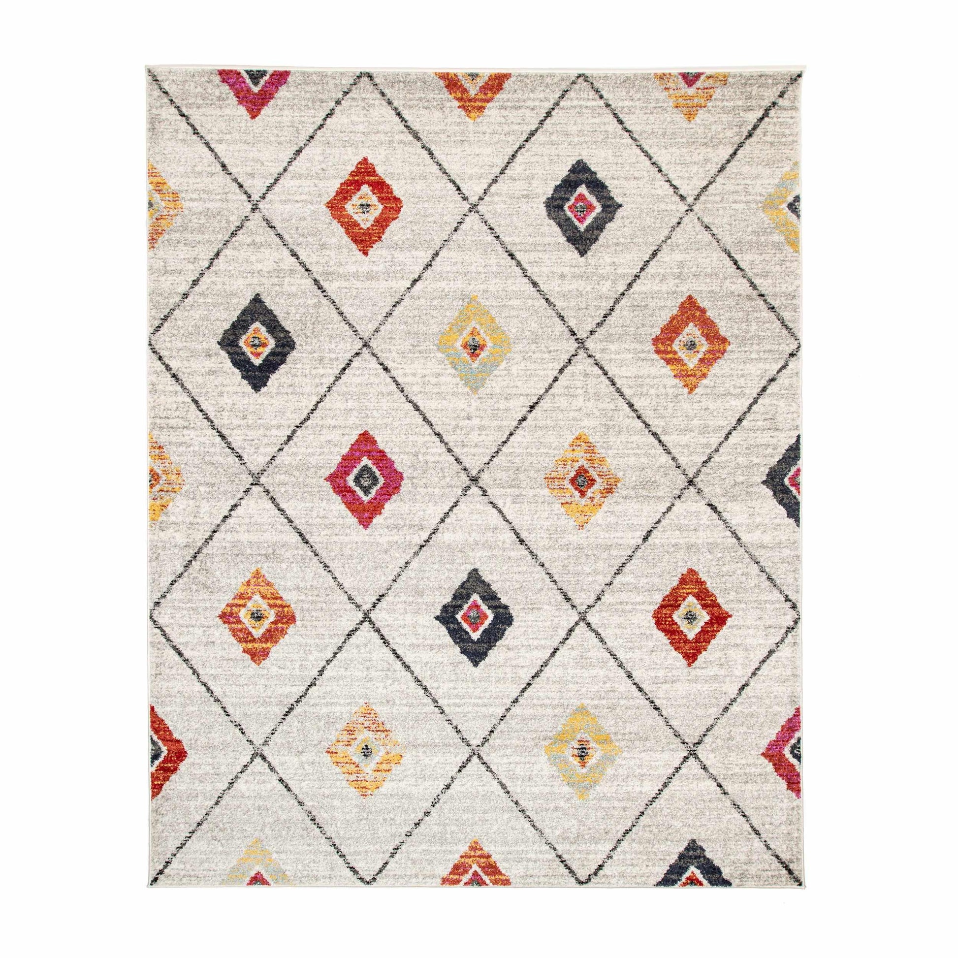 Tavon Bohemian Geometric Diamond Lattice Indoor Area Rug - Sandstone