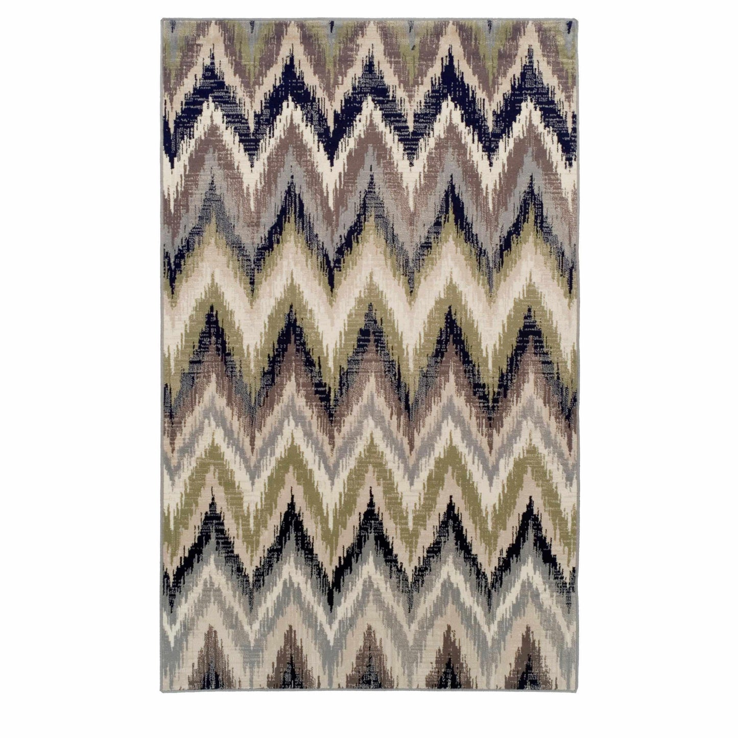 Superior Zigzag Modern Chevron Indoor Area Rug - Brown
