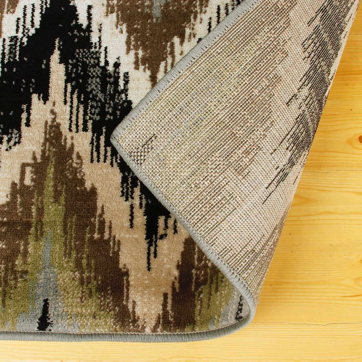 Superior Zigzag Modern Chevron Indoor Area Rug - Brown