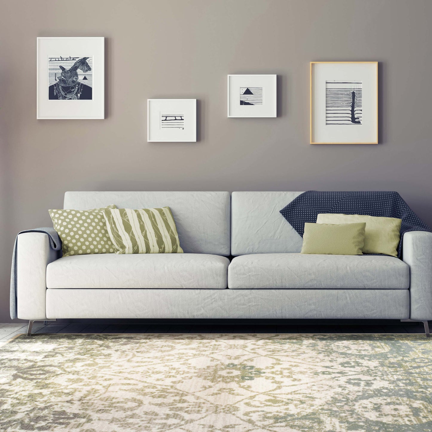 Superior Pendleton Traditional Floral Indoor Area Rug or Runner Rug Or Door Mat - Ivory