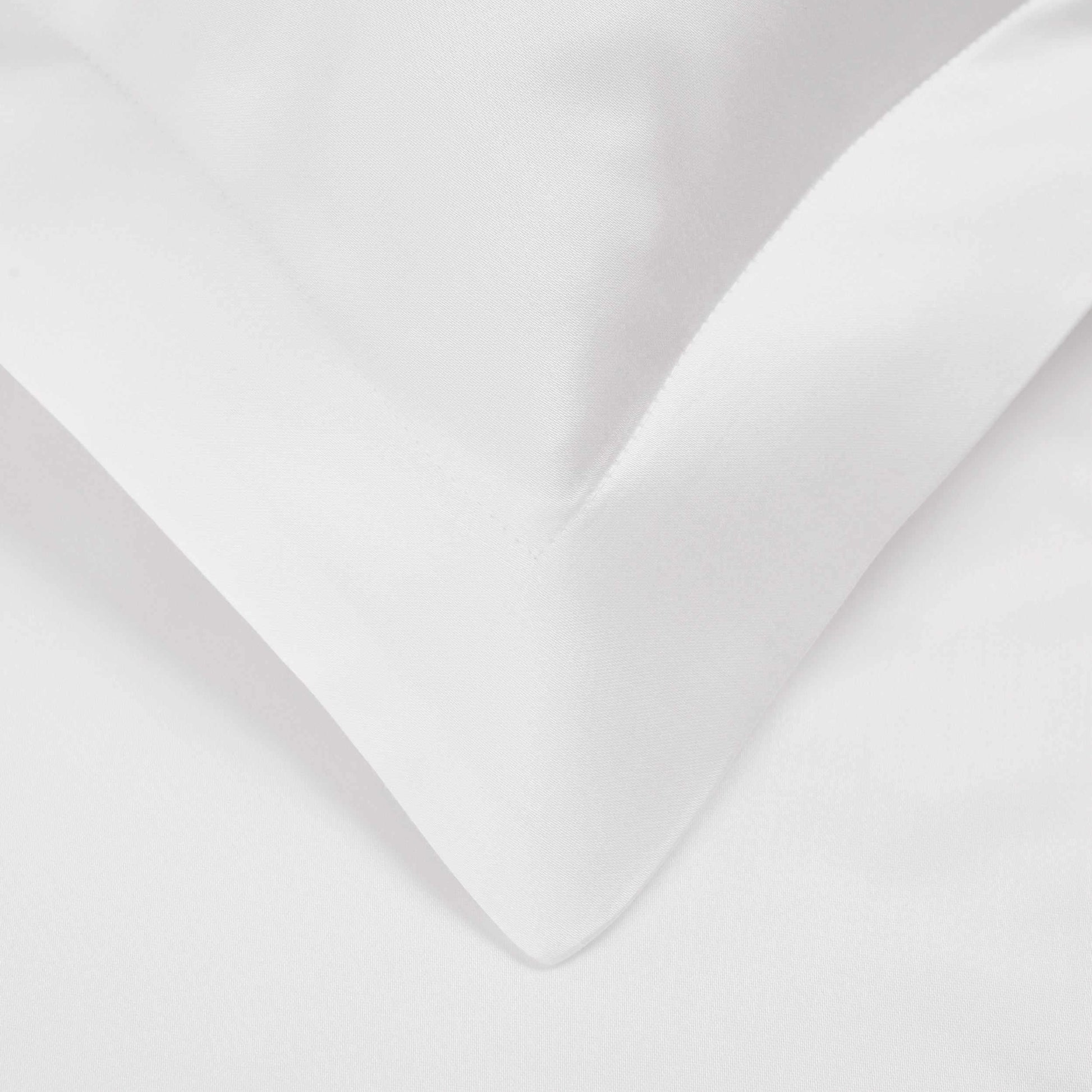 Superior 600-Thread Count Tencel and Polyester Blend Wrinkle-Free Duvet Cover Set - White