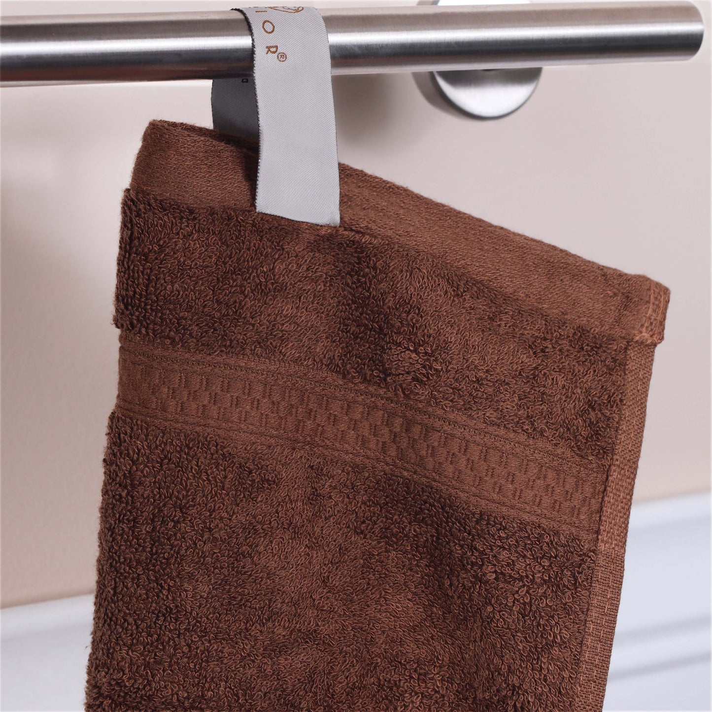 Rayon from Bamboo Cotton Blend Luxury Assorted 18 Piece Towel Set - Cocoa