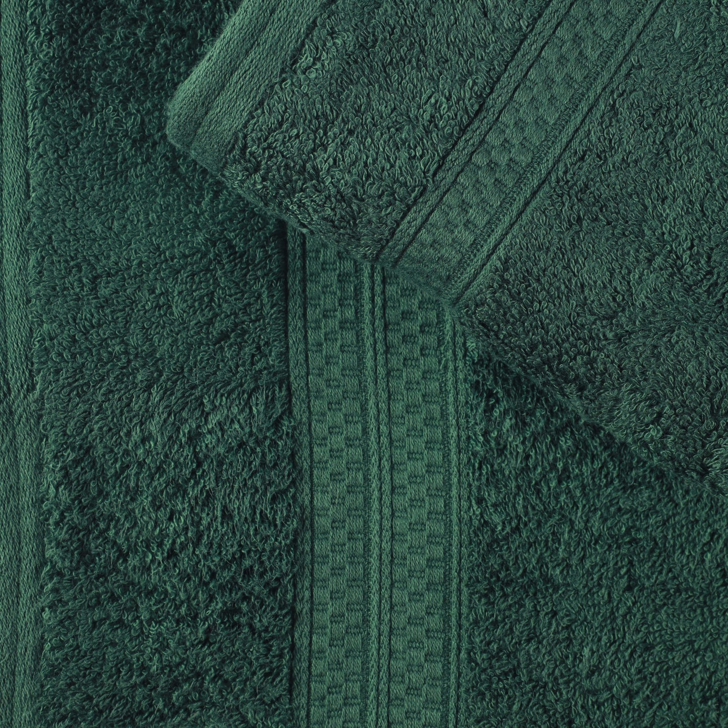 Rayon from Bamboo Cotton Blend Luxury Assorted 18 Piece Towel Set - Hunter Green