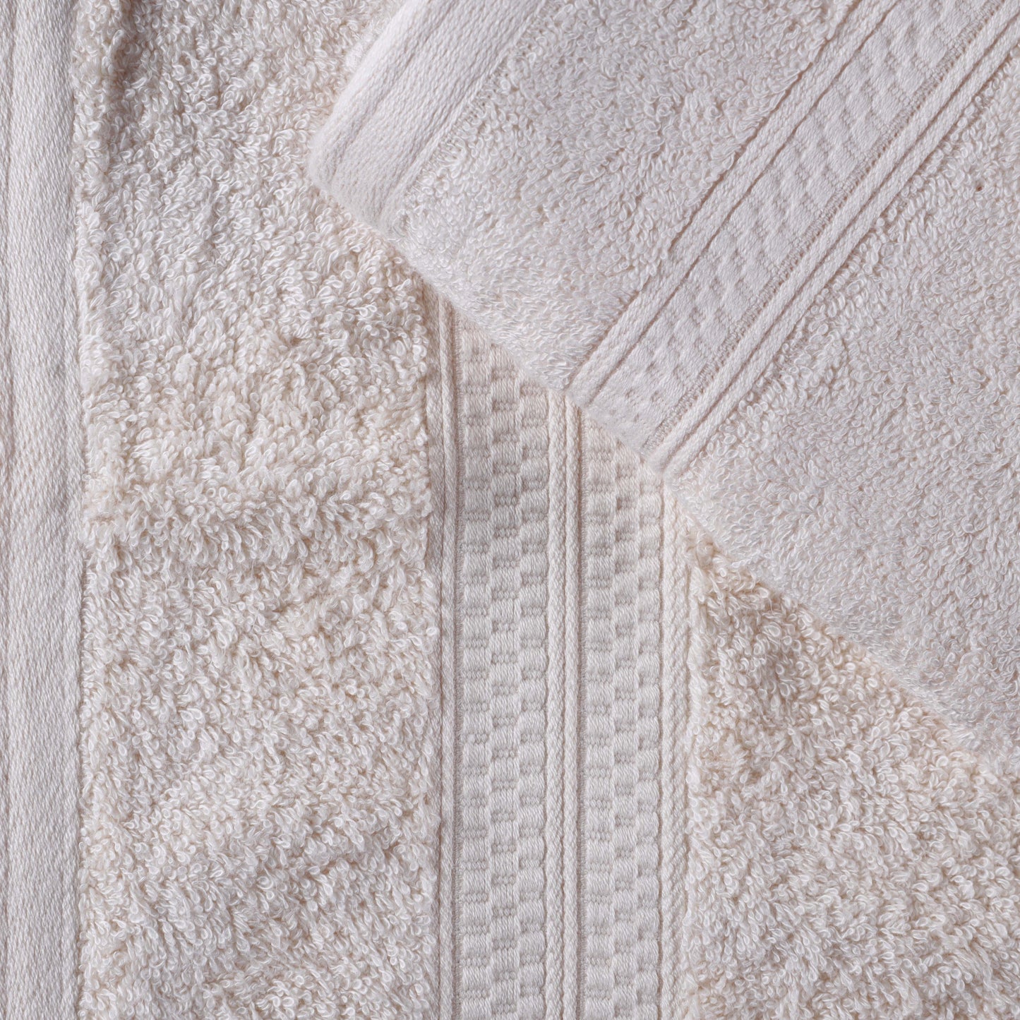 Rayon from Bamboo Cotton Blend Luxury Assorted 18 Piece Towel Set - Ivory