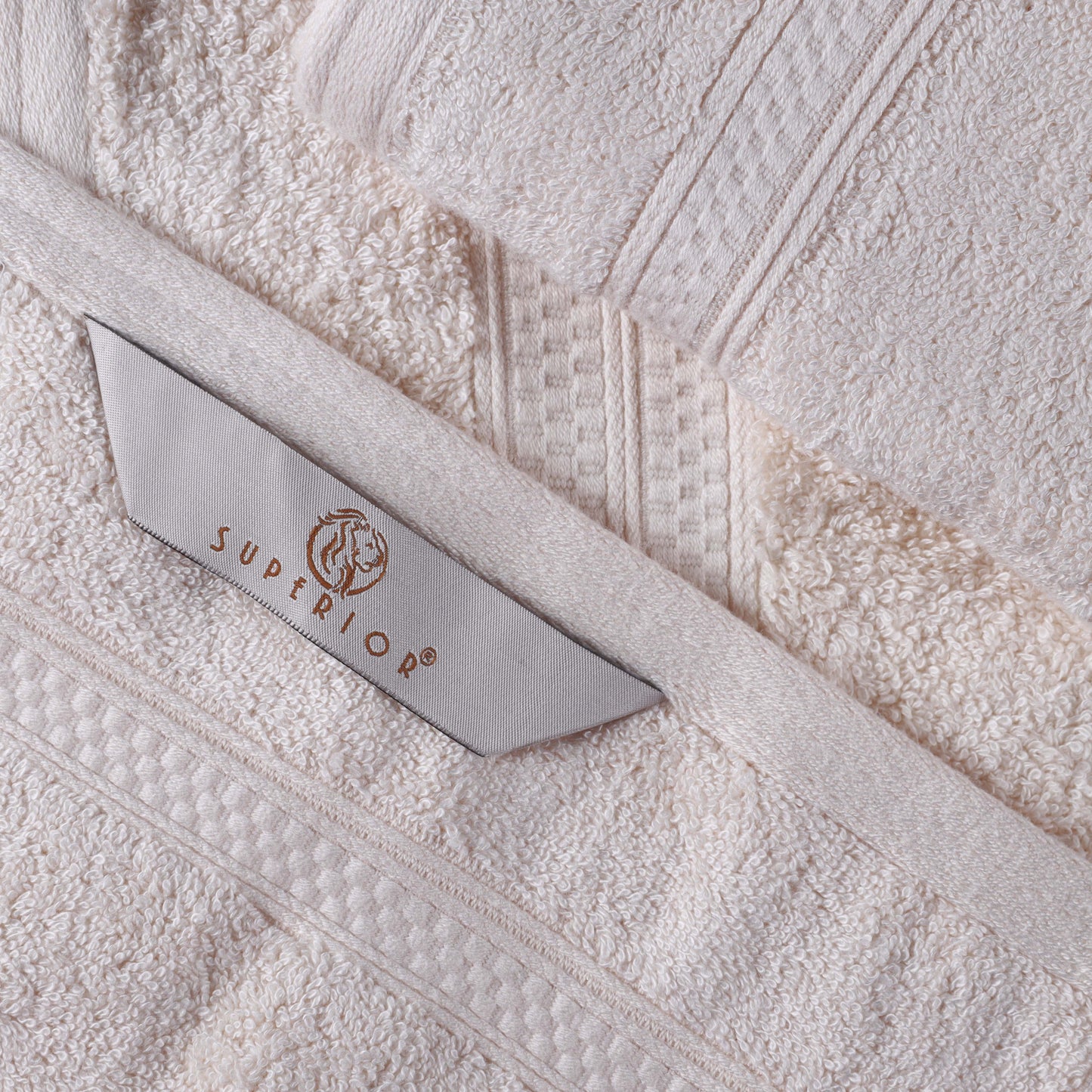 Rayon from Bamboo Cotton Blend Luxury Assorted 18 Piece Towel Set - Ivory