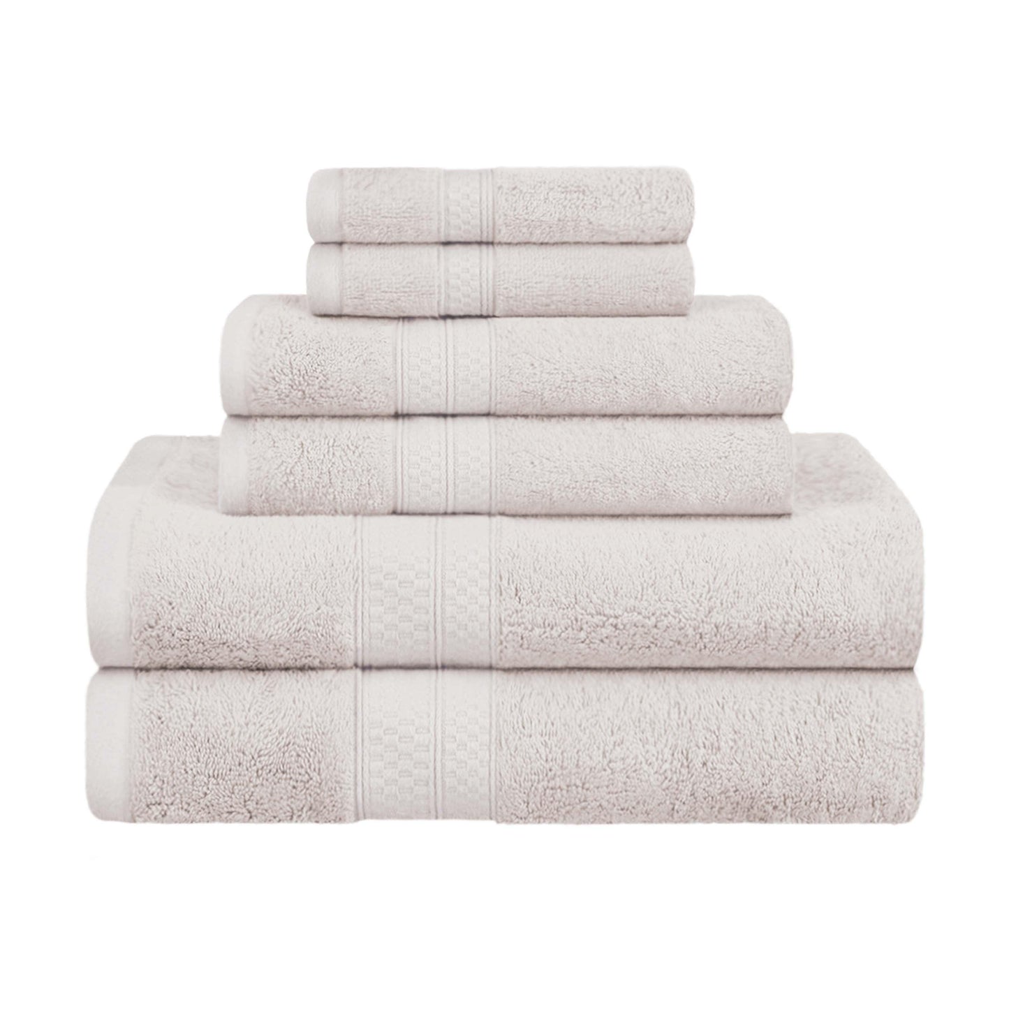 Rayon from Bamboo Ultra-Plush Heavyweight Assorted 6-Piece Towel Set - Ivory