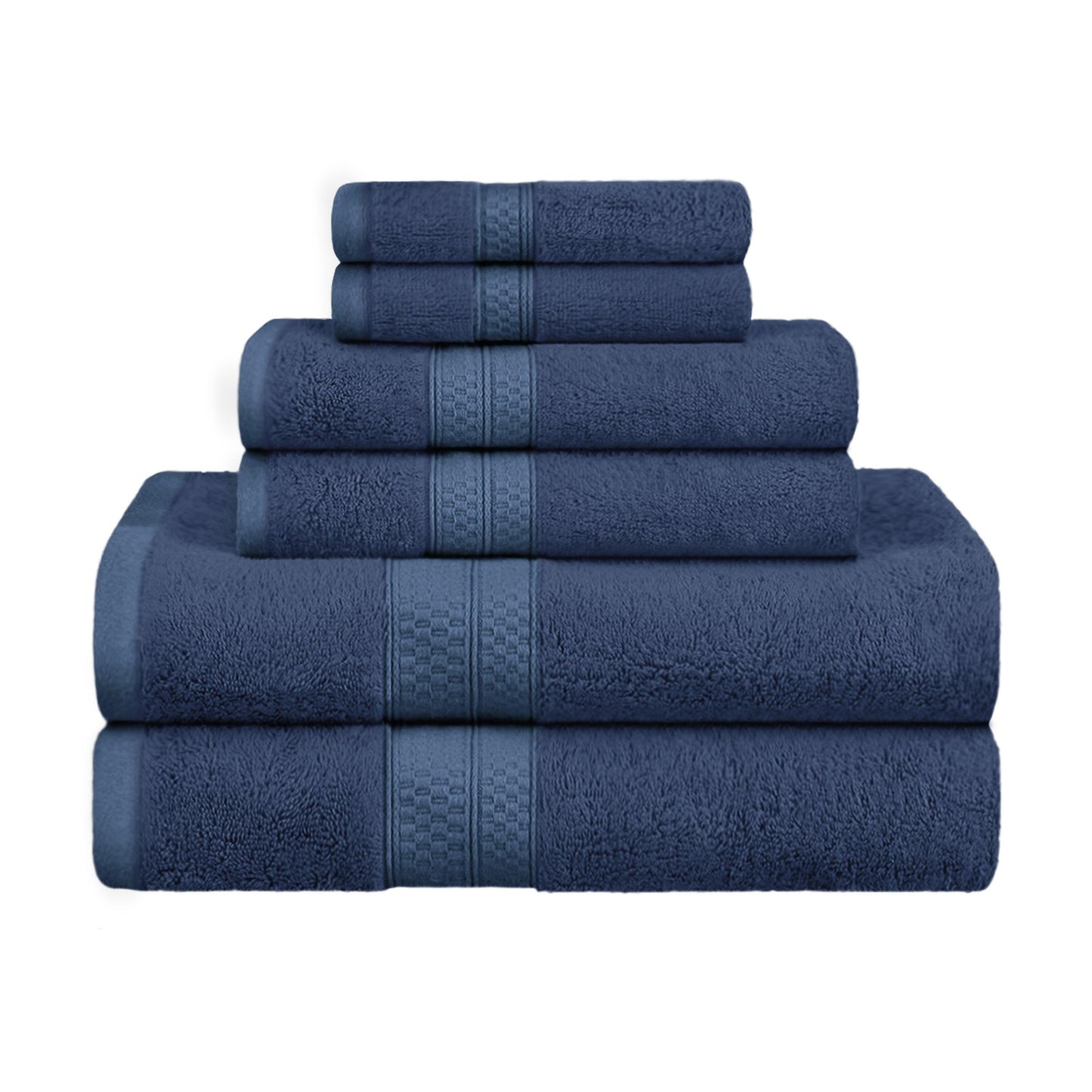 Rayon from Bamboo Ultra-Plush Heavyweight Assorted 6-Piece Towel Set - River Blue