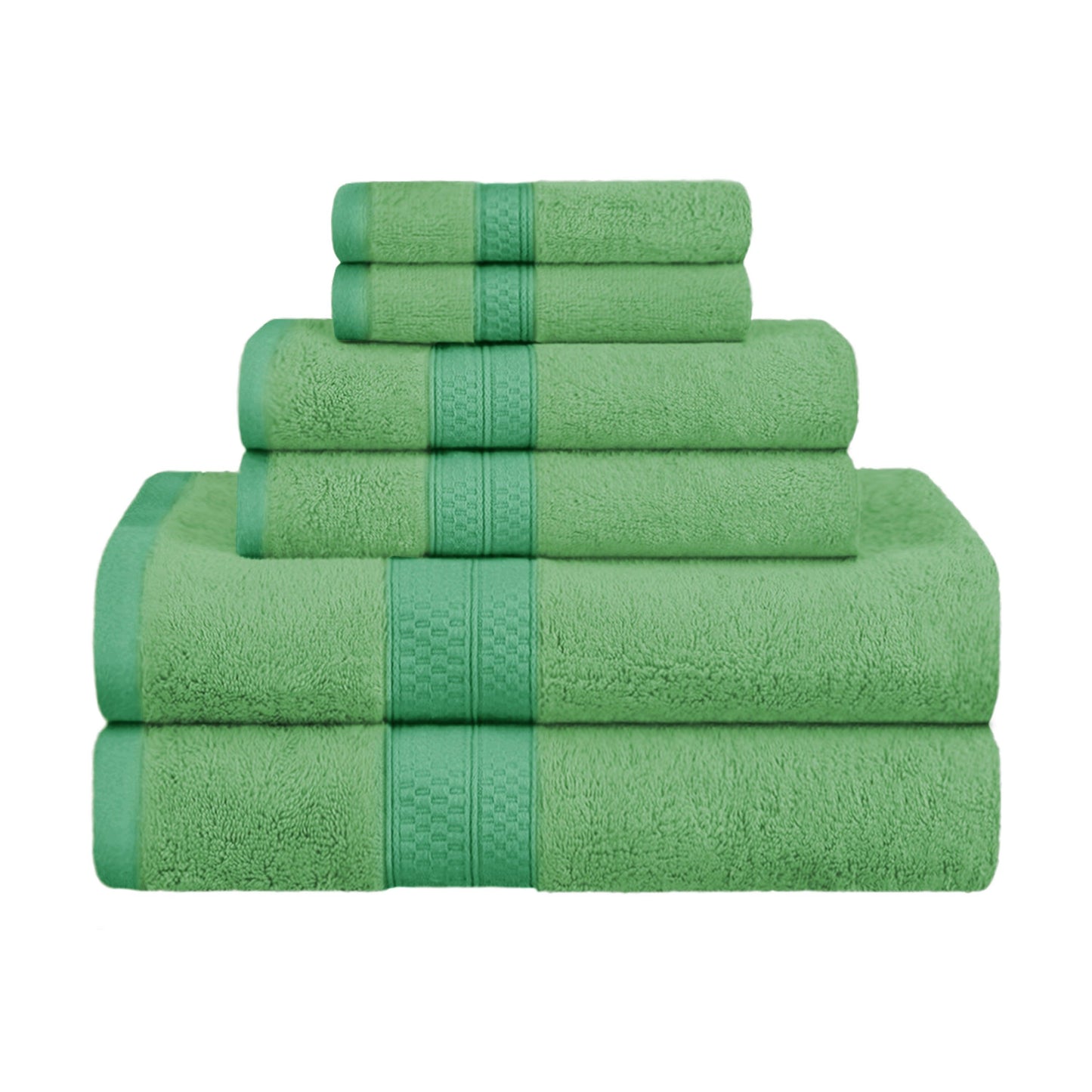 Rayon from Bamboo Ultra-Plush Heavyweight Assorted 6-Piece Towel Set - Spring Green
