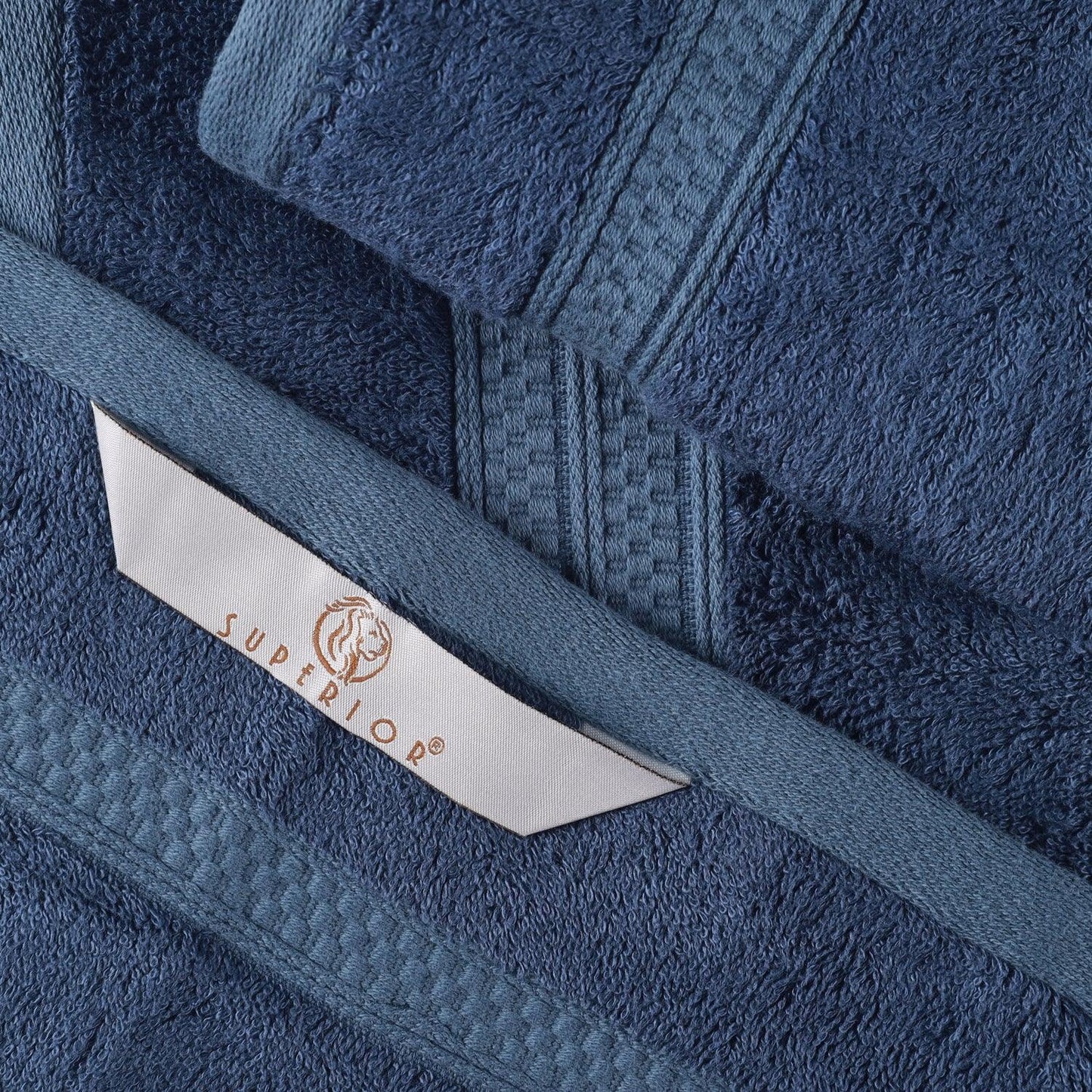 Rayon from Bamboo Ultra-Plush Heavyweight Assorted 6-Piece Towel Set - River Blue