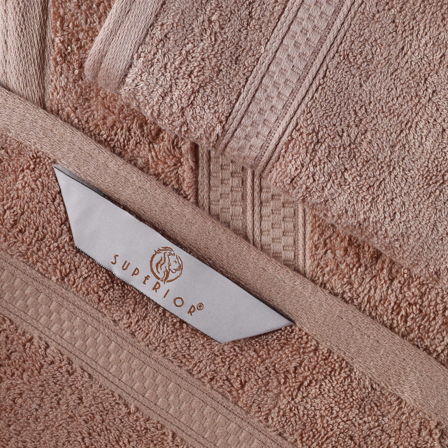 Rayon from Bamboo Ultra-Plush Heavyweight Assorted 6-Piece Towel Set - Sand