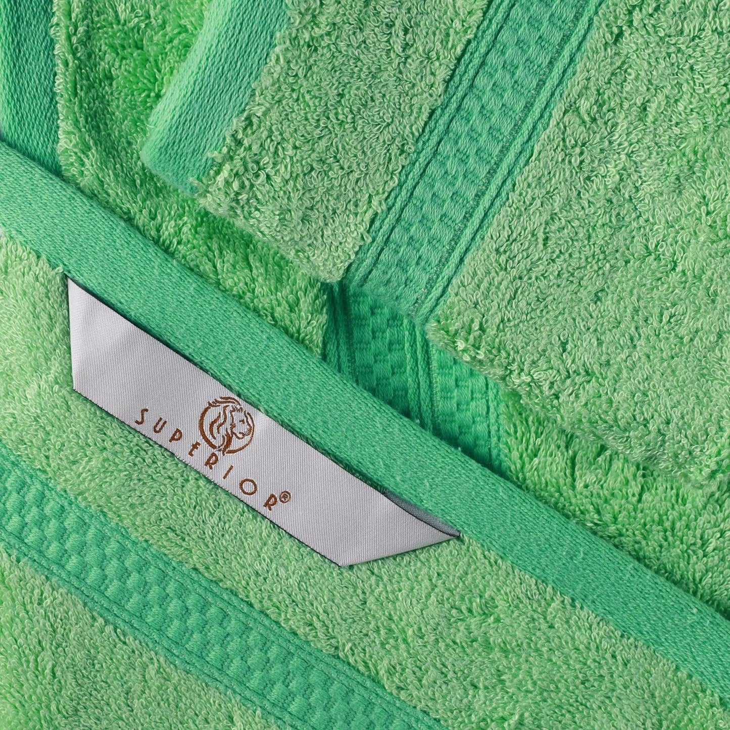 Rayon from Bamboo Ultra-Plush Heavyweight Assorted 12-Piece Towel Set - Spring Green