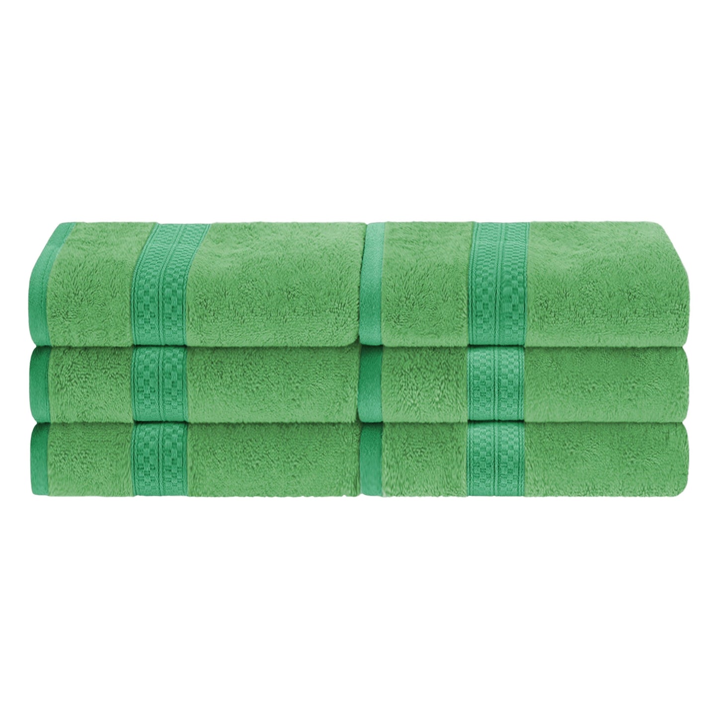 Rayon from Bamboo Ultra-Plush Heavyweight 6-Piece Hand Towel Set - Spring Green