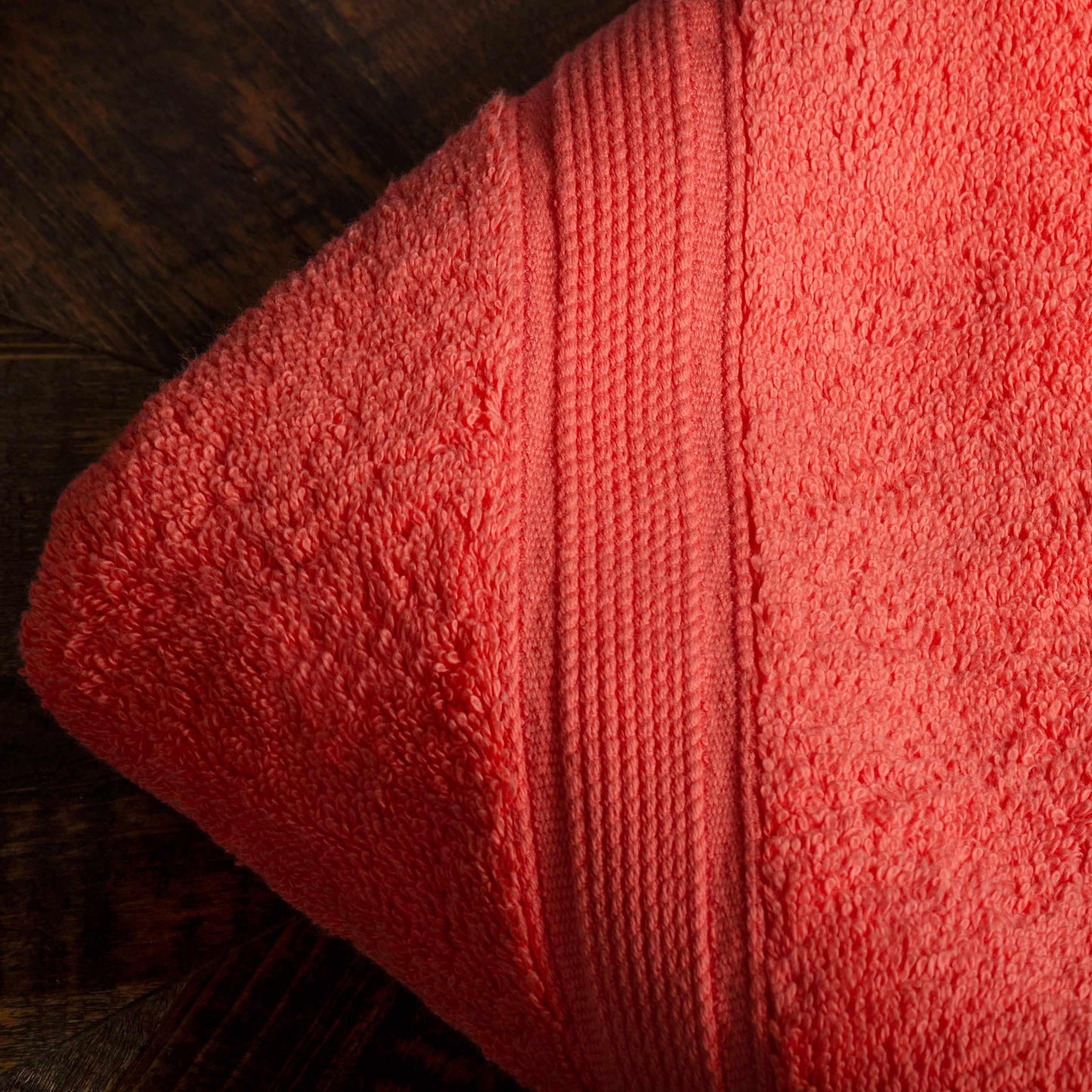 Modern Organic Solid 650 GSM 6- Pieces Towel Set - Coral