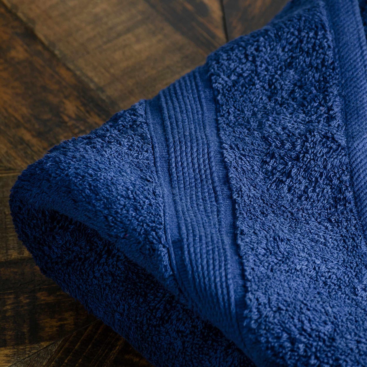 Modern Organic Solid 650 GSM 6- Pieces Towel Set - Navy Blue