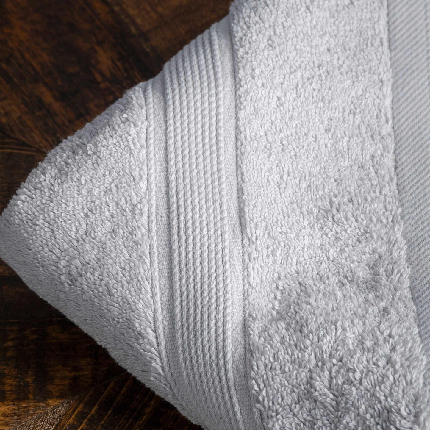 Modern Organic Solid 650 GSM 6- Pieces Towel Set - Silver