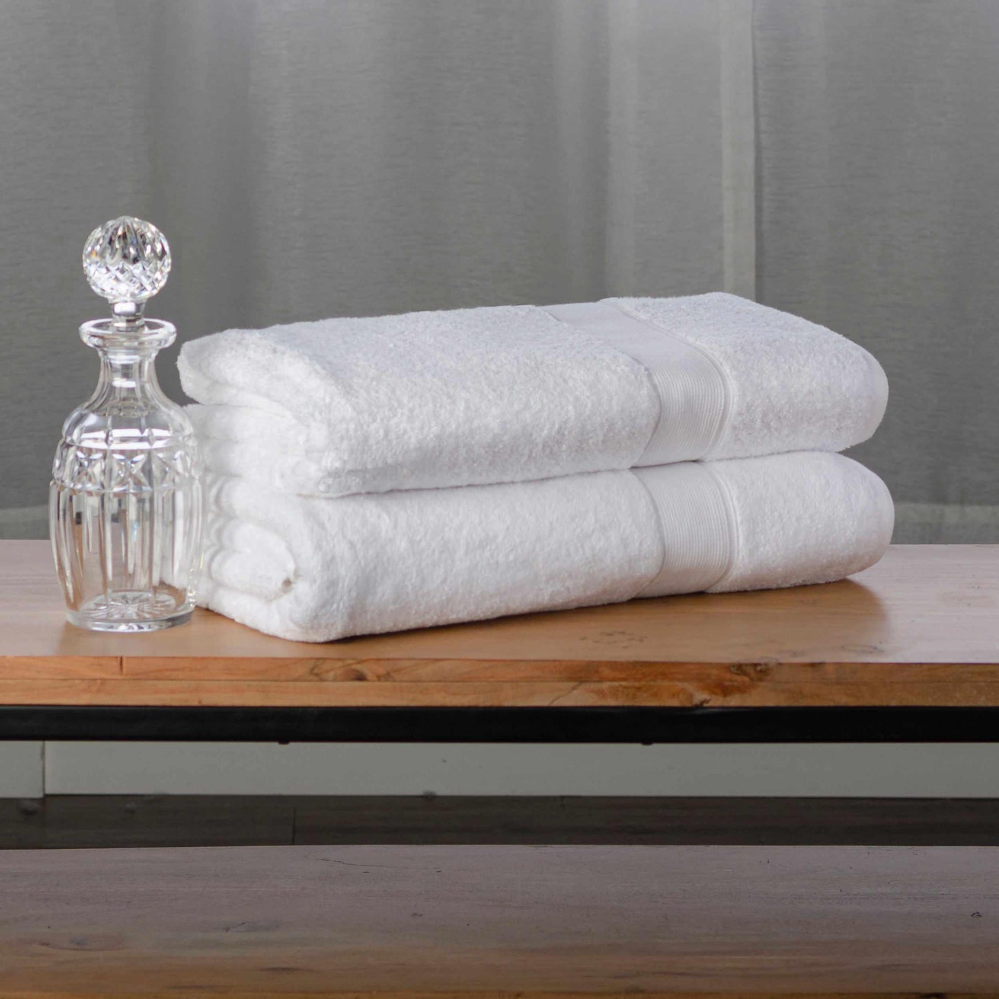 Modern Organic Solid 650 GSM 6- Pieces Bath Sheet Set - White