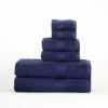 Modern Organic Solid 650 GSM 6- Pieces Towel Set - Navy Blue