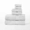 Modern Organic Solid 650 GSM 6- Pieces Towel Set - Sliver