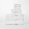 Modern Organic Solid 650 GSM 6- Pieces Towel Set - White