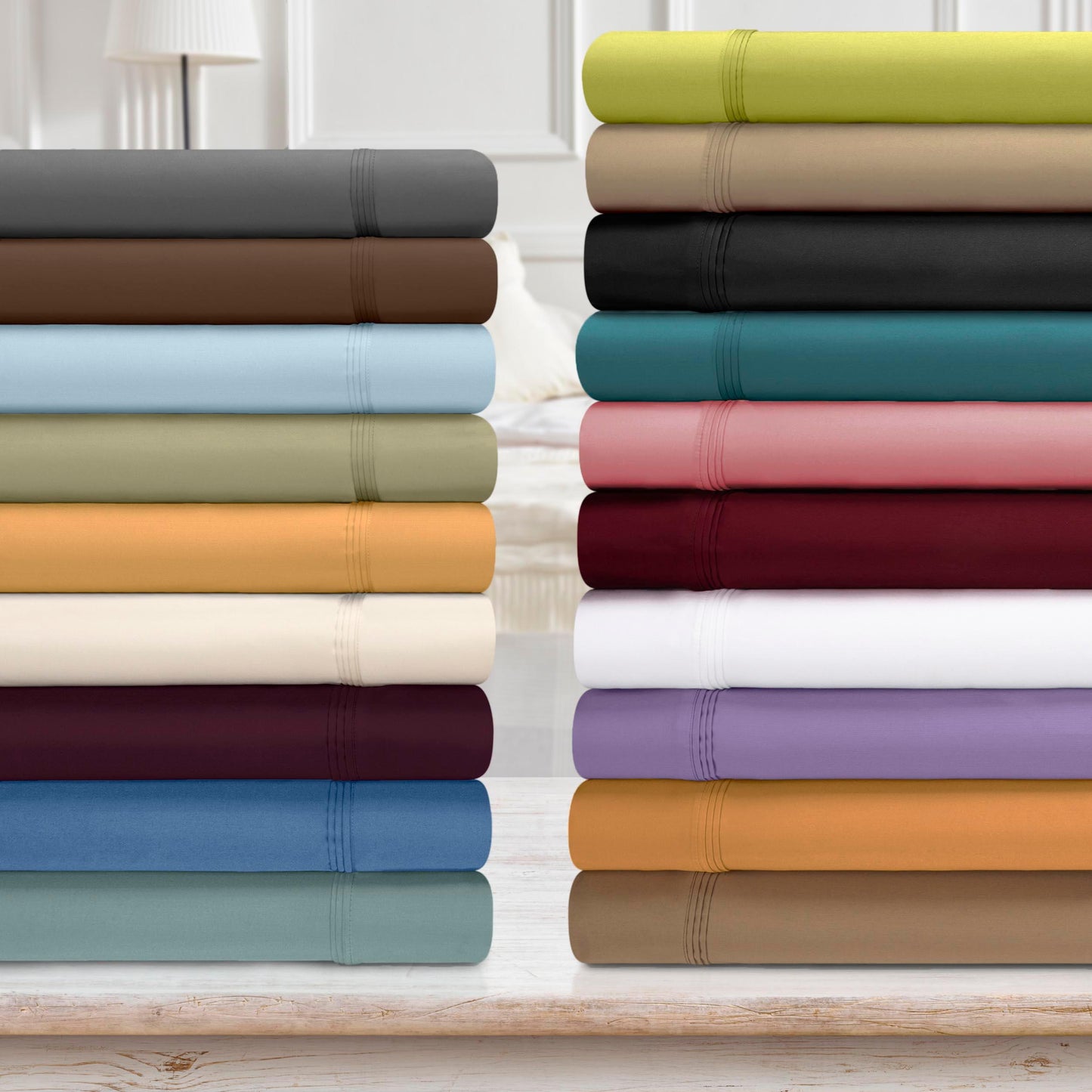 Premium 650 Thread Count Egyptian Cotton Solid Pillowcase Set