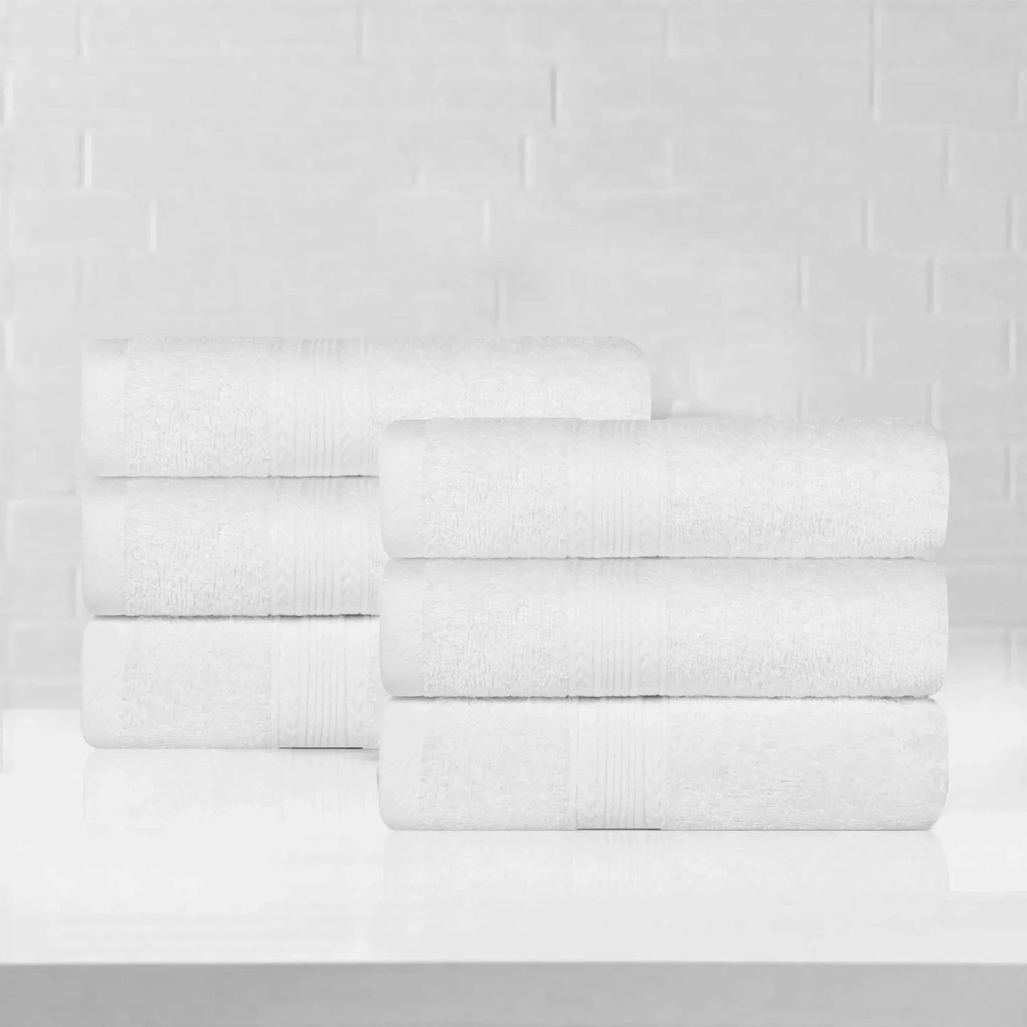 Eco-Friendly Ring Spun Cotton 6 Piece Hand Towel Set