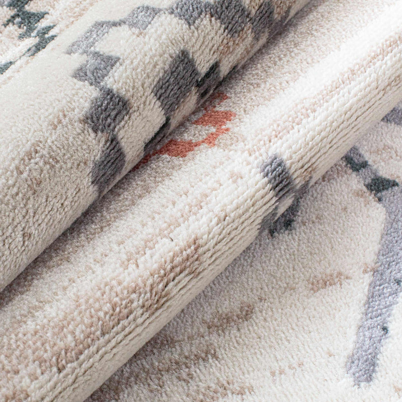 Gared Traditional Southwestern Tribal Area Rug - Bone