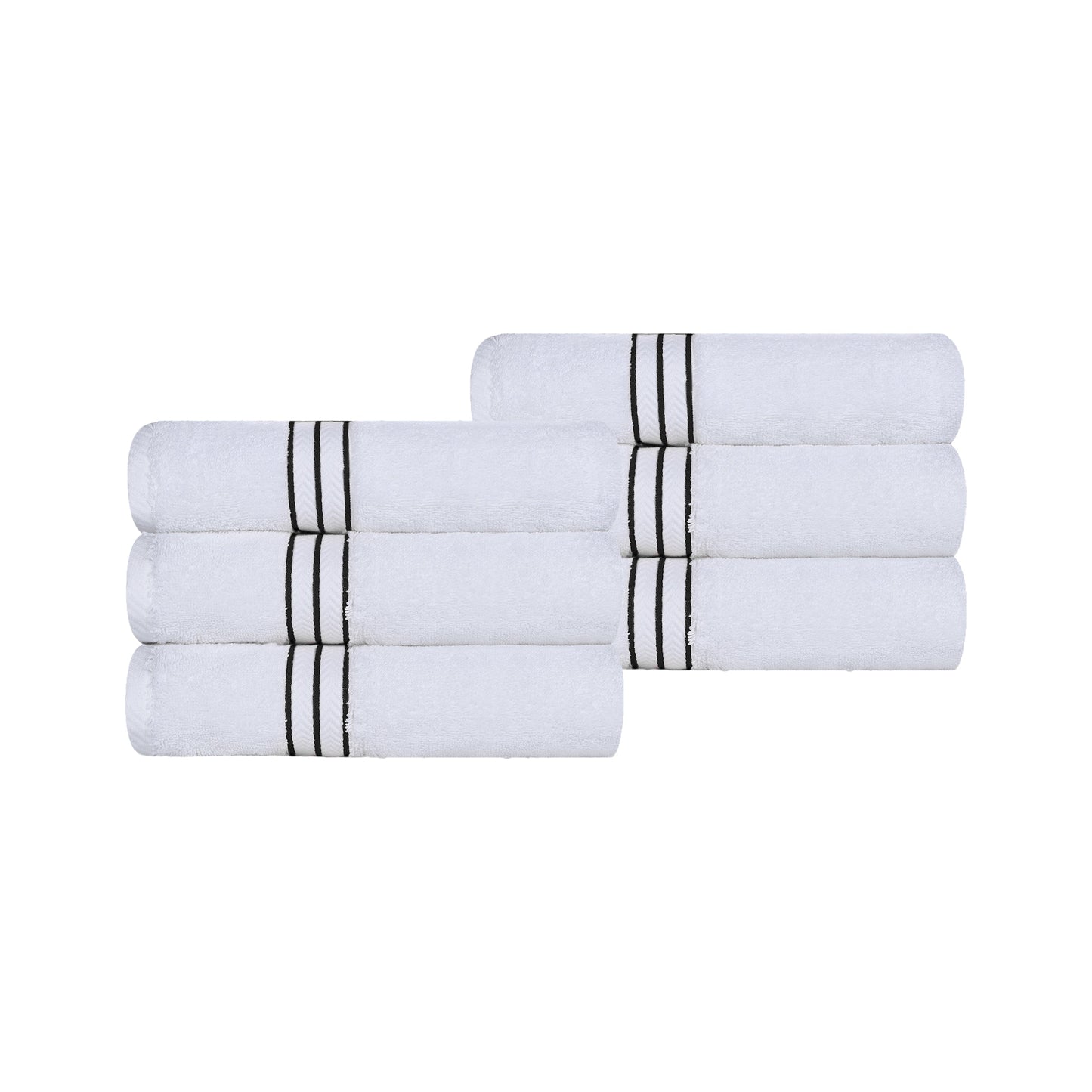 Ultra-Plush Turkish Cotton Hotel Collection Super Absorbent Solid Luxury Bathroom Set - Black