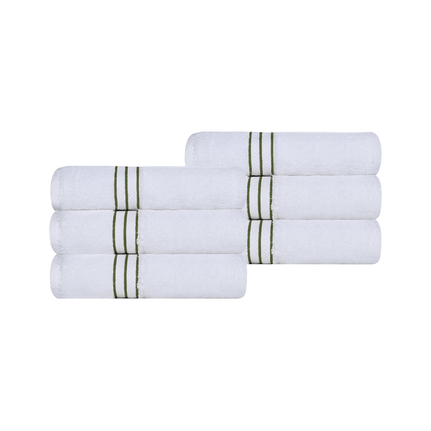 Ultra-Plush Turkish Cotton Hotel Collection Super Absorbent Solid Luxury Bathroom Set - Forest Green