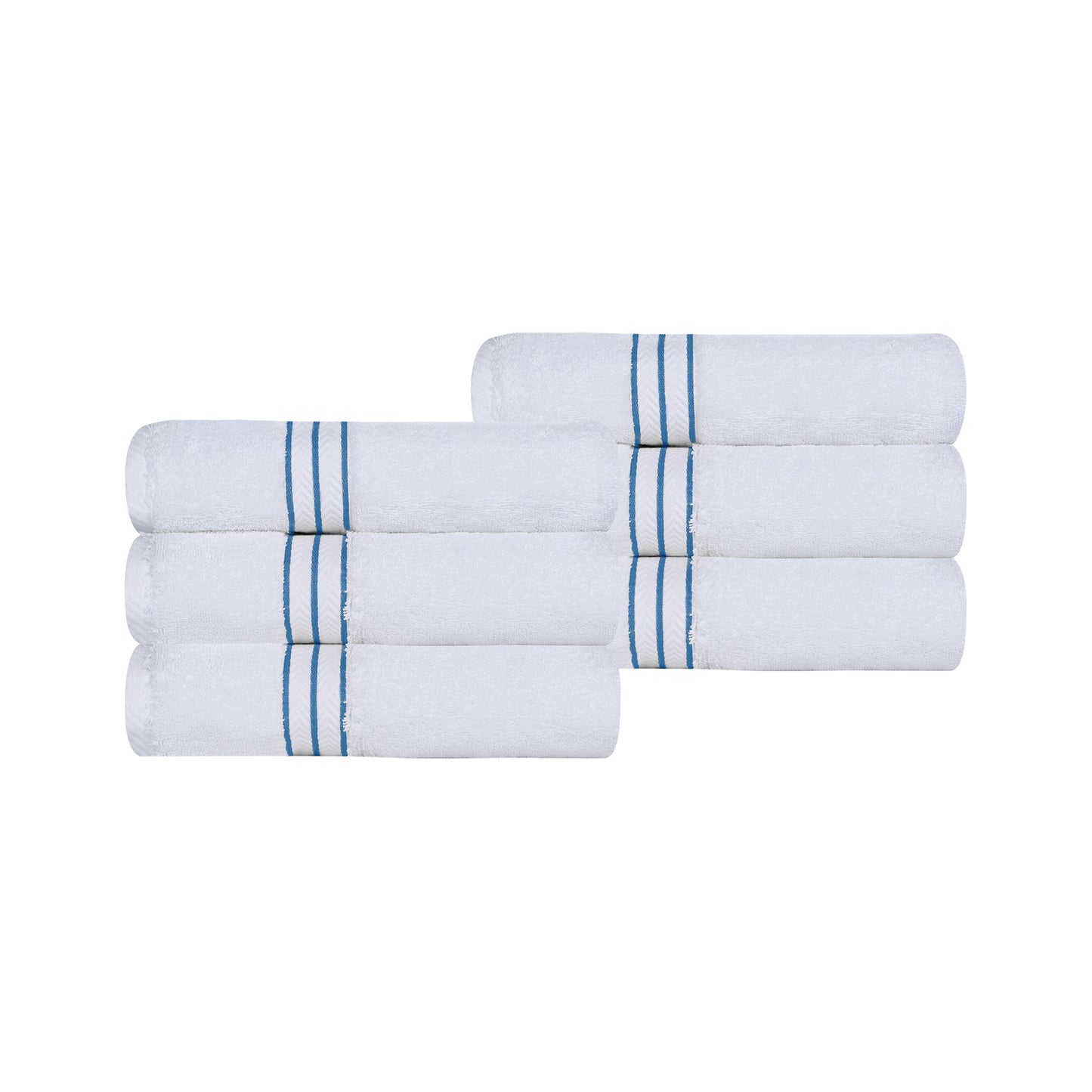 Ultra-Plush Turkish Cotton Hotel Collection Super Absorbent Solid Luxury Bathroom Set - Light Blue