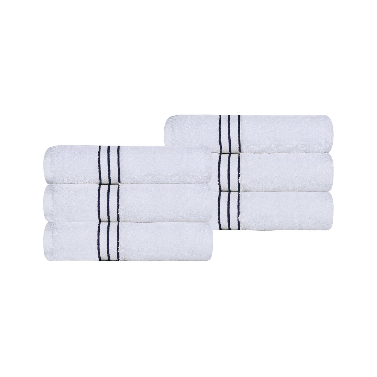Ultra-Plush Turkish Cotton Hotel Collection Super Absorbent Solid Luxury Bathroom Set - Navy Blue