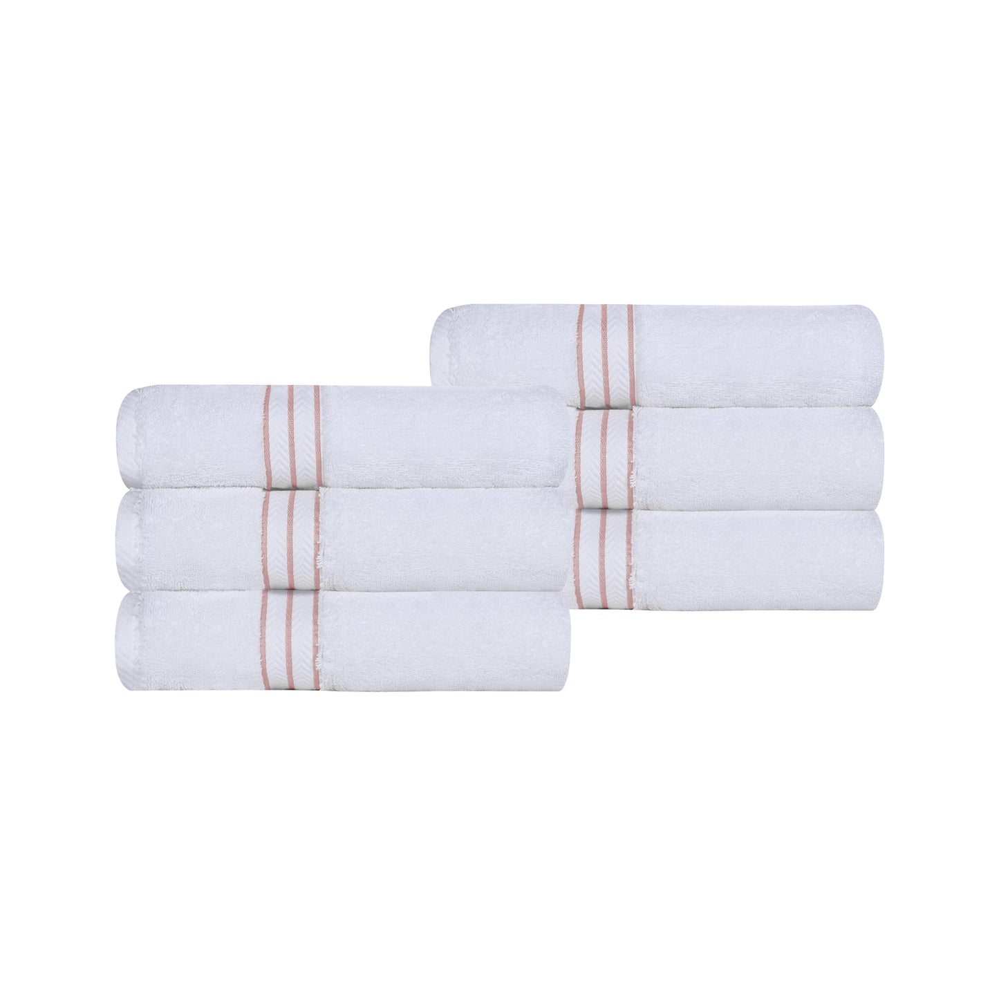 Ultra-Plush Turkish Cotton Hotel Collection Super Absorbent Solid Luxury Bathroom Set - Tea Rose