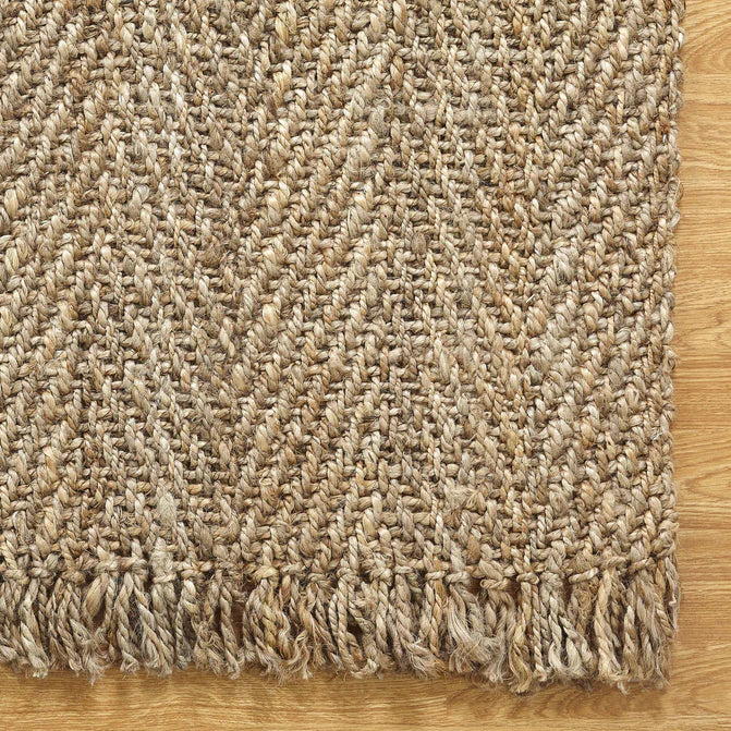 Bohemian Handwoven Natural Braided Jute Reversible Indoor Area Rug - Natural