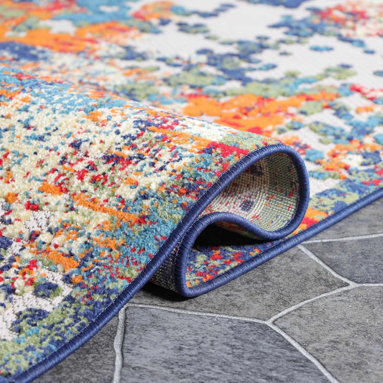 Superior Kalina Modern Abstract Splatter Indoor/Outdoor Area Rug or Runner Rug