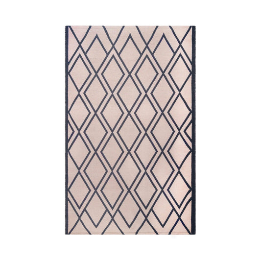 Superior Modern Diamond Lattice Indoor/ Outdoor Area Rug - Beige