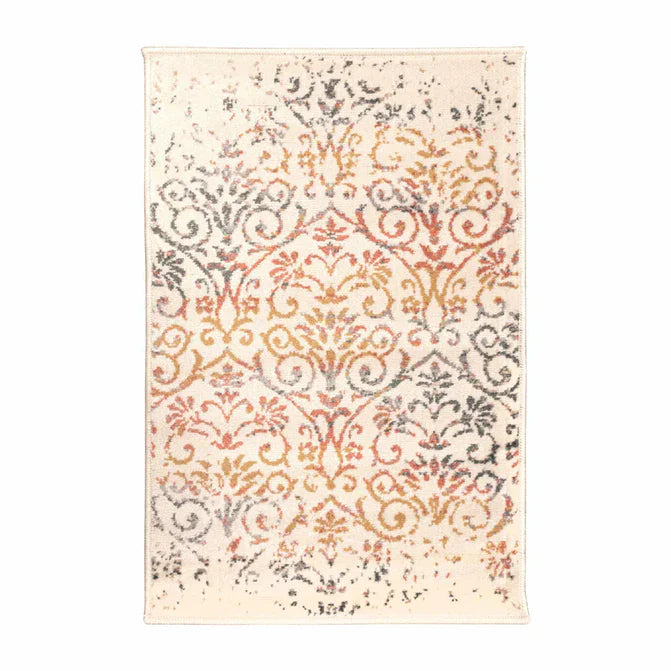 Ulani Distressed Modern Damask Indoor Area Rug