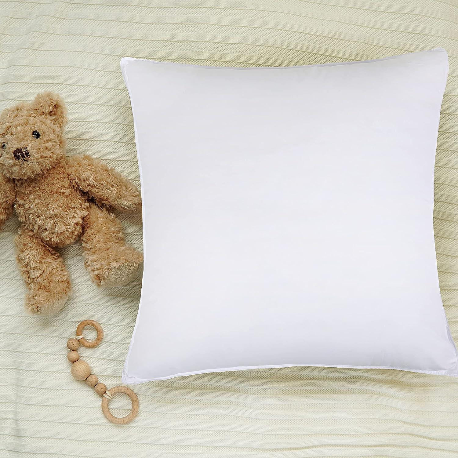 Medium Density Down Alternative Solid Euro Pillows, Set of 2 and 4 - White