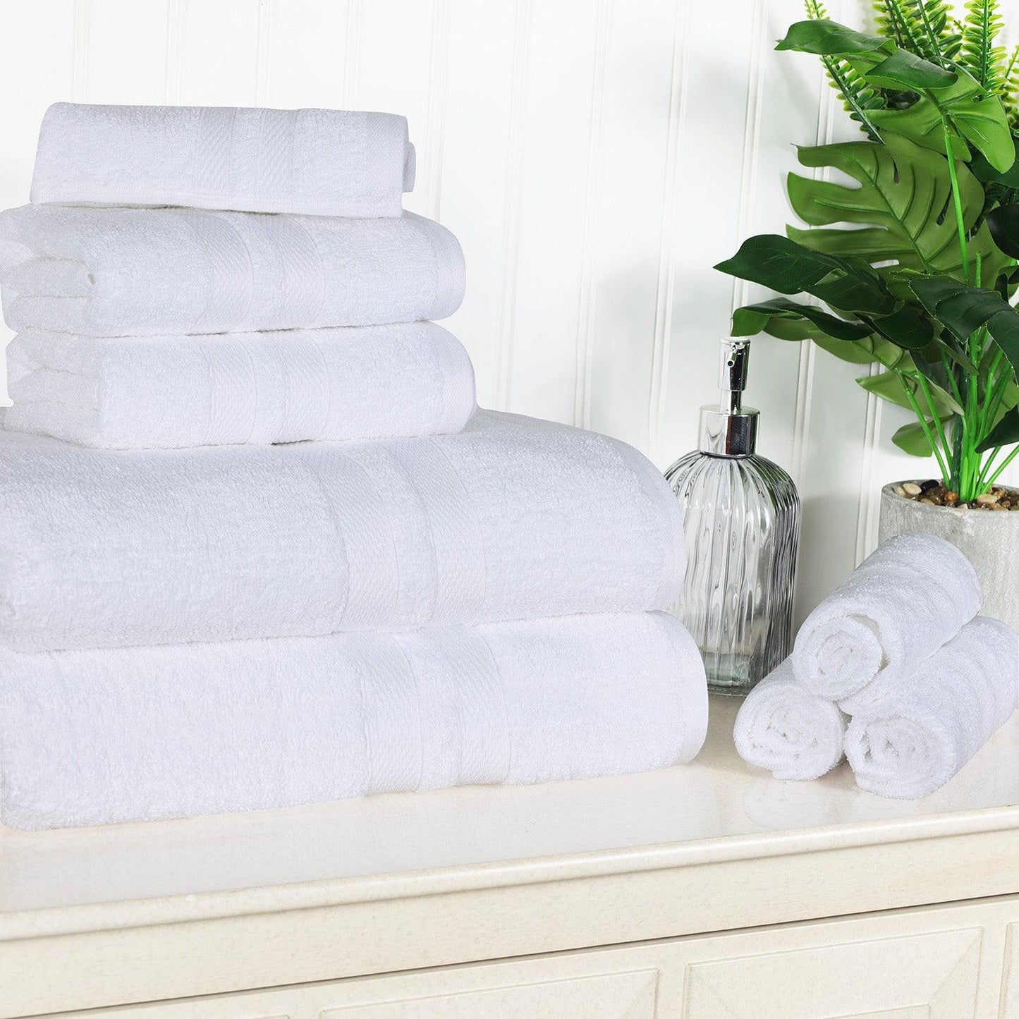 Ultra Soft Cotton Absorbent Solid Assorted 8 Piece Towel Set