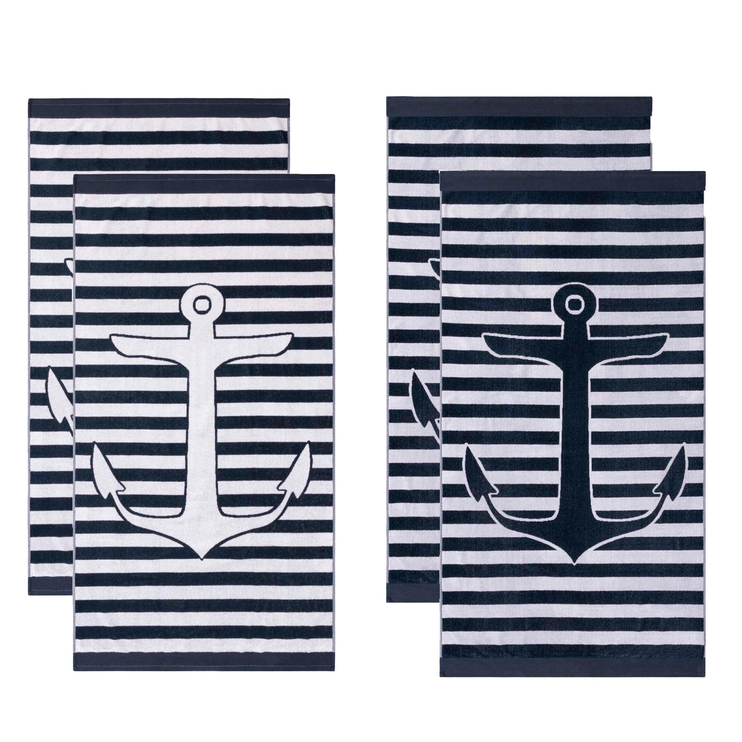 Yacht Club Egyptian Cotton Oversized 4 Piece Beach Towel Set