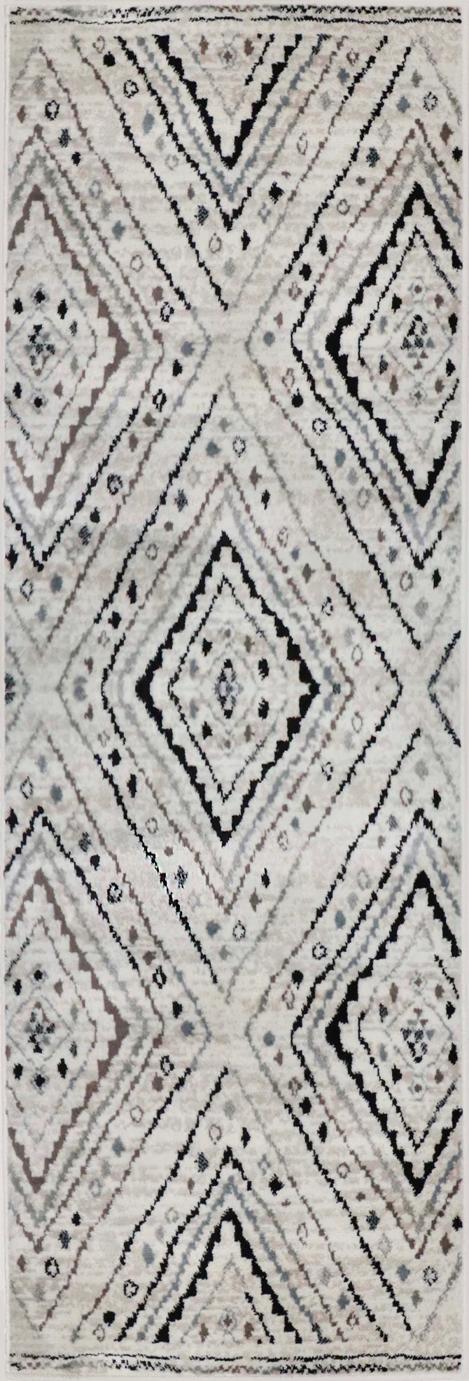 Ozark Geometric Diamonds Indoor Area Rug Or Runner Rug - Slate