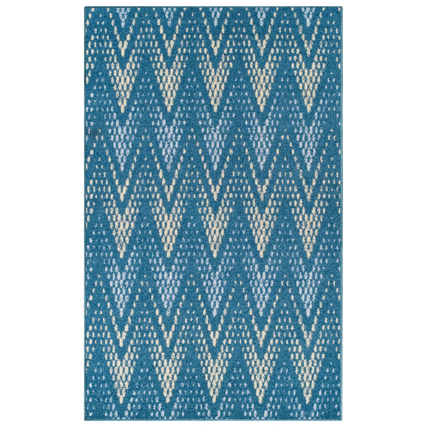 Superior Arete Modern Ombre Chevron Area Rug or Runner - Blue