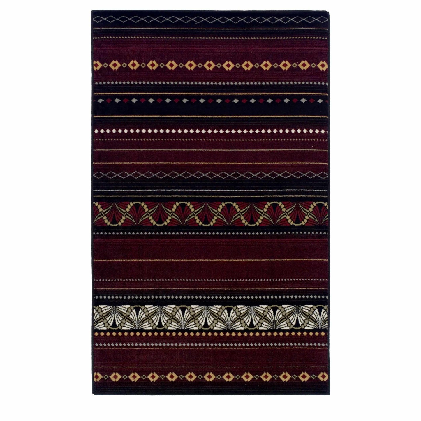 Superior Twilight Southwestern Navajo Inspired Area Rug - Maroon
