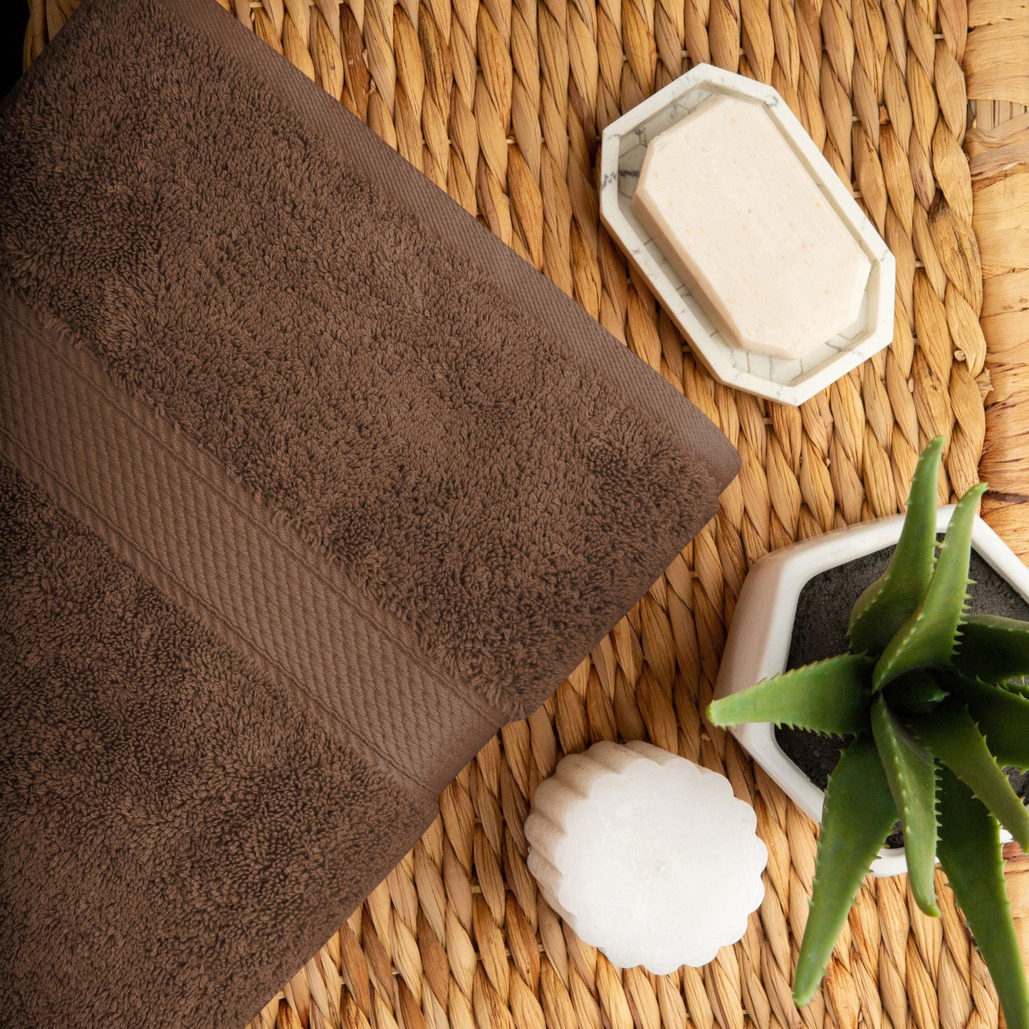 Madison Egyptian Cotton Pile Plush Heavyweight 6 Piece Towel Set