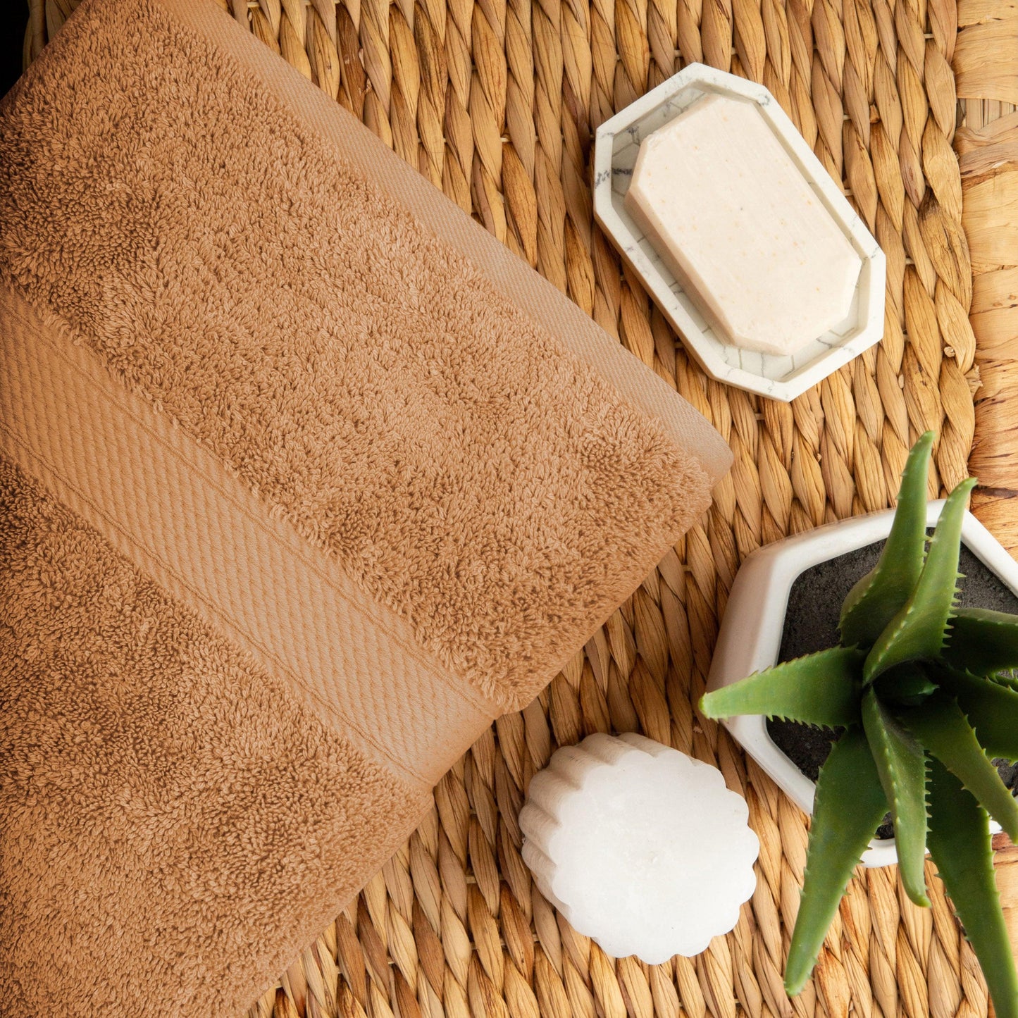 Madison Egyptian Cotton Pile Plush Heavyweight 6 Piece Towel Set